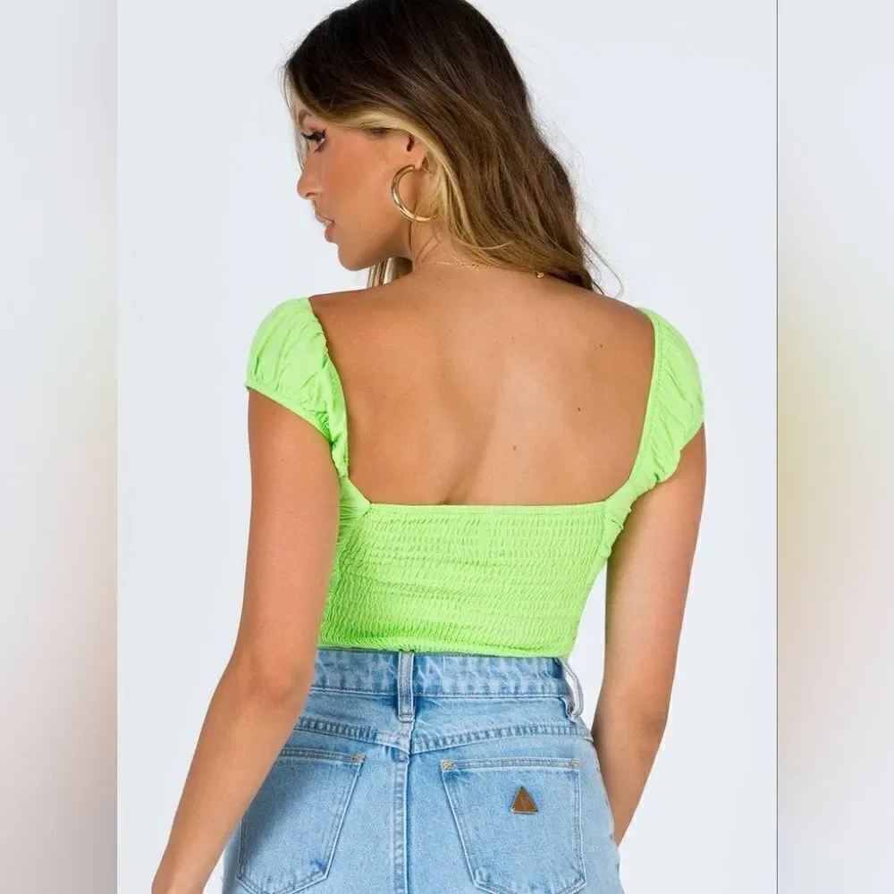 Princess Polly Green Y2K Crop Top - Picture 9 of 10
